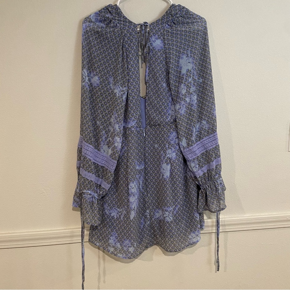 Urban Outfitters Charlene Printed Long Sleeve Mini Size XL - Picture 5 of 5